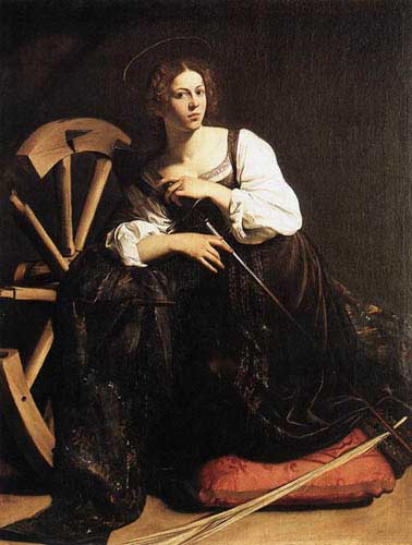 Painting Code#11015-Caravaggio, Michelangelo Merisi da:St. Catherine of Alexandria 