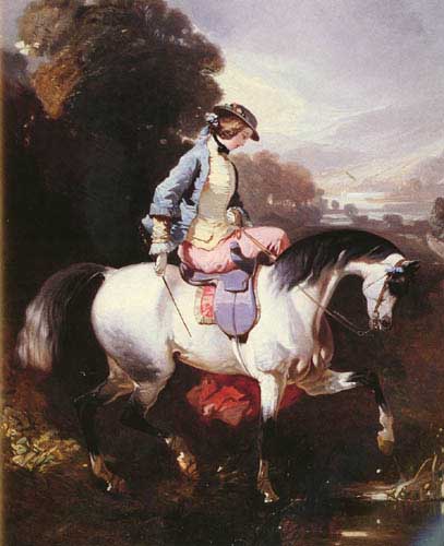 Painting Code#11250-Dedreux, Alfred(France): An Elegant Equestrienne