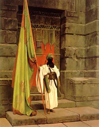 Painting Code#11254-Gerome, Jean-Leon(France): Unfolding the Holy Flag