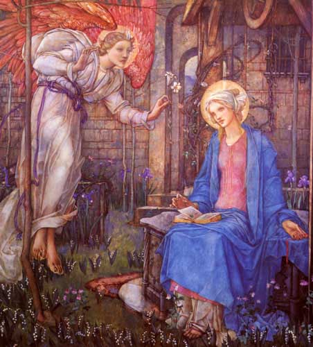 Painting Code#11291-Frampton, Edward Reginald(USA): The Annunciation