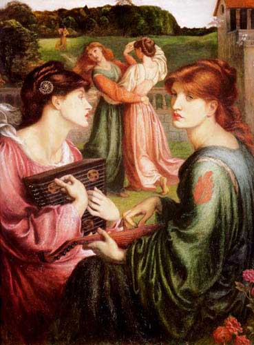 Painting Code#11534-Rossetti, Dante Gabriel(England): The Bower Meadow