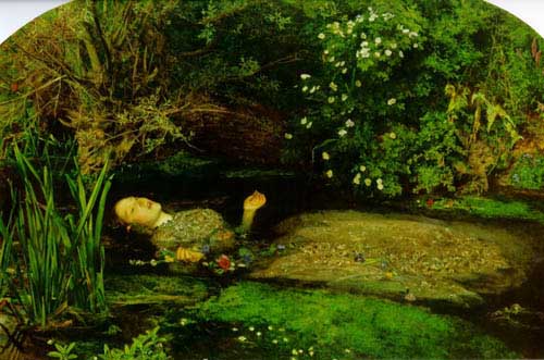 Painting Code#11699-Millais, John Everett(England): Ophelia