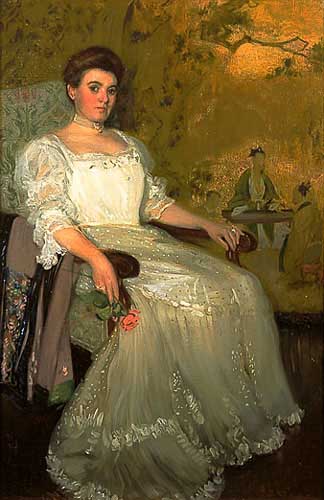 Painting Code#1172-Hermann Dudley Murphy: Portrait of a Boston Lady 