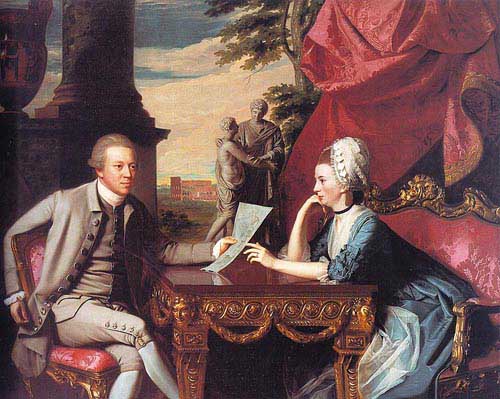 Painting Code#11995-Copley, John Singleton(USA): Mr. and Mrs. Ralph Izard (Alice Delancey)