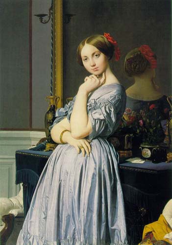 Painting Code#1206-Ingres: Louise de Broglie, Countesse d&#039;Haussonville