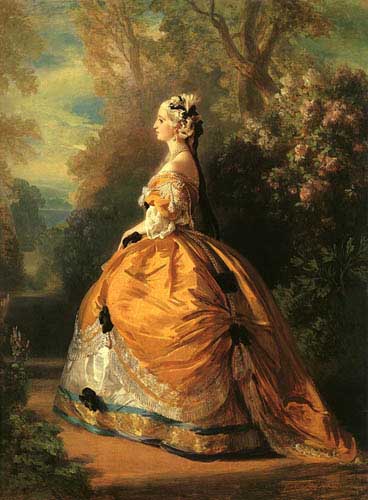 Painting Code#12175-Winterhalter, Franz Xavier: The Empress Eugenie a la Marie-Antoinette 
 

