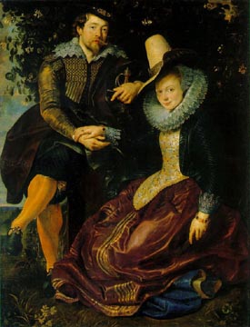 Painting Code#1221-Rubens, Peter Paul: Self-portrait with Isabella Brant