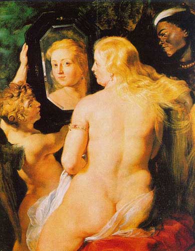 Painting Code#1227-Rubens, Peter Paul: Venus at a Mirror