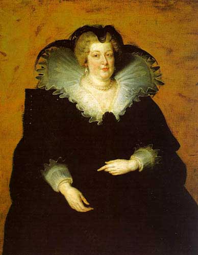 Painting Code#1232-Rubens, Peter Paul: Portrait of Marie de&#039; Medici