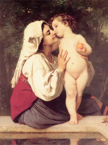 Painting Code#12581-Bouguereau, William - The Kiss