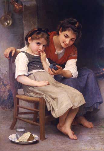 Painting Code#12585-Bouguereau, William - The little sulk
