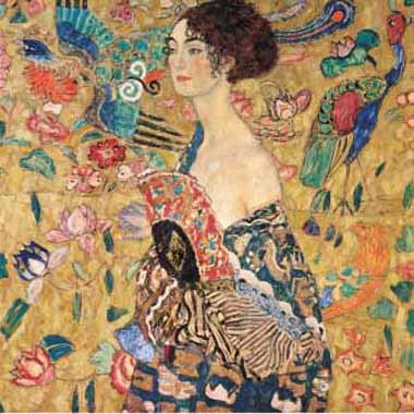 Painting Code#12615-Klimt, Gustav(Austria) - Donna con Ventaglio