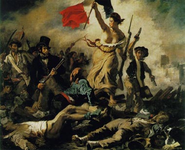 Painting Code#1277-Delacroix, Eugene: Liberty Leading the People