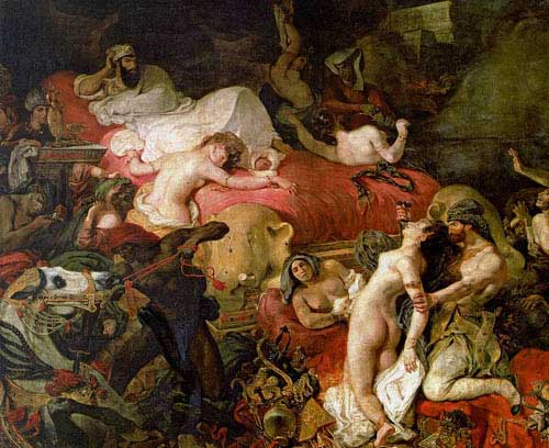 Painting Code#1284-Delacroix, Eugene: The Death of Sardanapa