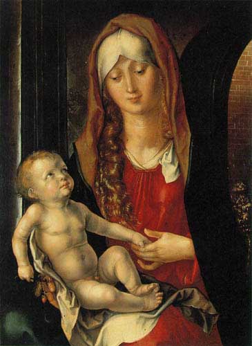 Painting Code#1294-Durer, Albrecht: Virgin and Child before an Archway