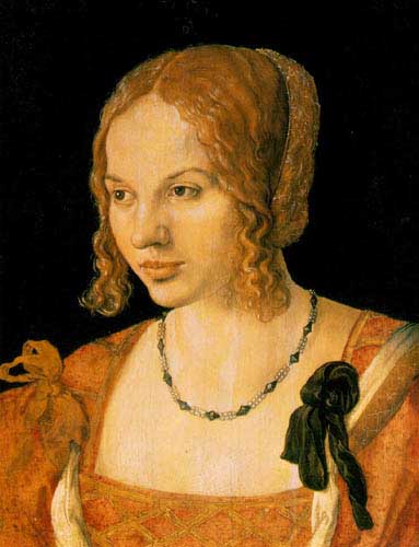 Painting Code#1297-Durer, Albrecht: Portrait of a Young Venetian Woman