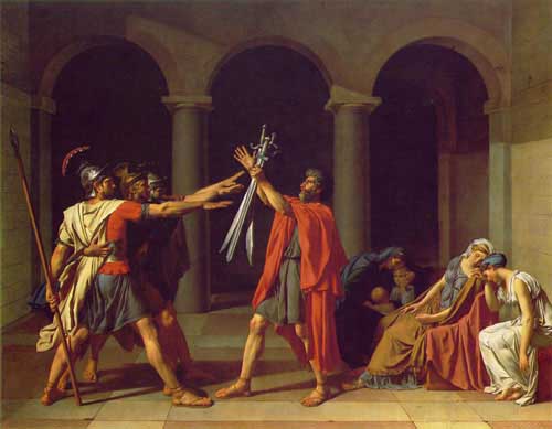 Painting Code#1303-David, Jacques-Louis: The Lictors Bring to Brutus the Bodies of His Sons