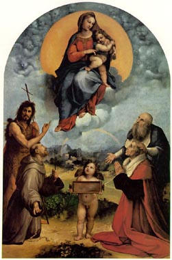 Painting Code#1312-Raphael - Madonna di Foligno