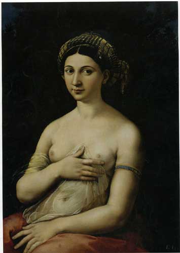Painting Code#1313-Raphael - La Fornarina