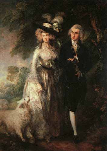 Painting Code#1396-Gainsborough, Thomas: William Hallett and His Wife Elizabeth