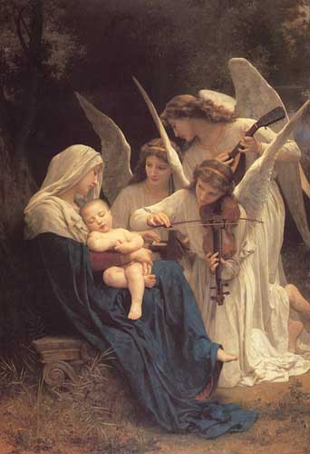 Painting Code#1439-Bouguereau, William(France): Song on the Angels