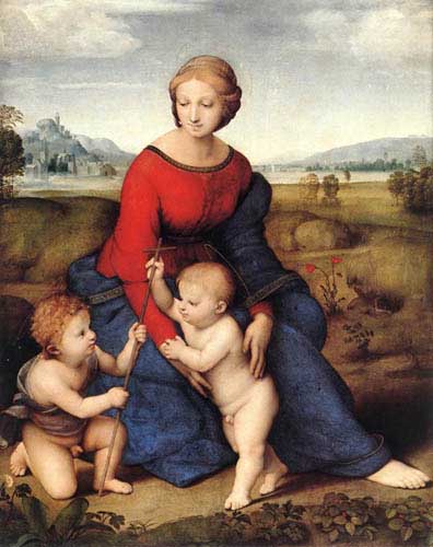 Painting Code#15020-Raphael - Madonna of the Meadow