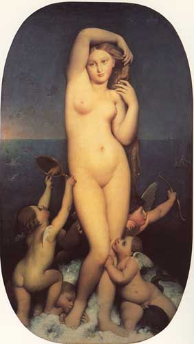 Painting Code#15051-Ingres: Venus Anadyomene
