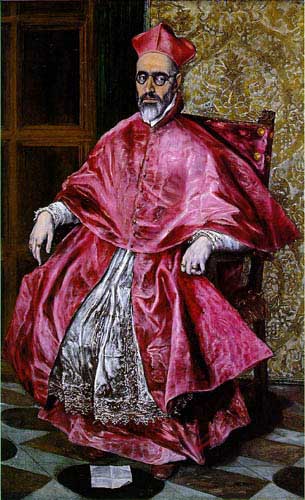 Painting Code#15077-El Greco: Portrait of a Cardinal