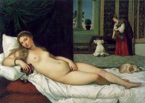 Painting Code#15088-Titian (Italian, 1485-1576): Venus of Urbino