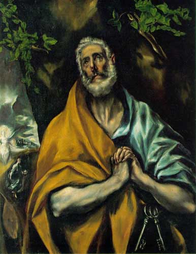 Painting Code#15156-El Greco - The tears of St. Peter