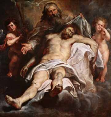 Painting Code#15240-Rubens, Peter Paul - The Trinity