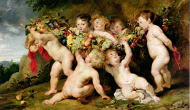 Painting Code#15251-Rubens, Peter Paul - Garland of Fruit