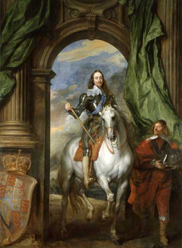 Painting Code#15264-Sir Anthony van Dyck - Charles I with M. de St Antoine