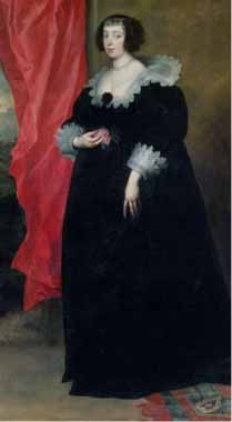 Painting Code#15273-Sir Anthony van Dyck - Portrait of Marguerite of Lorraine