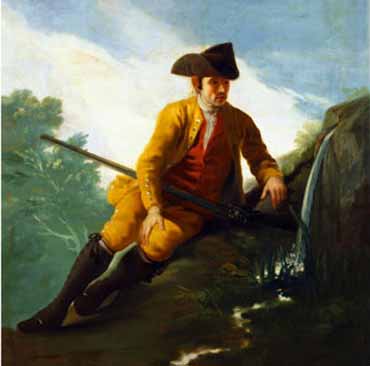 Painting Code#15293-Goya, Francisco - Hunter Sitting at a Fountain