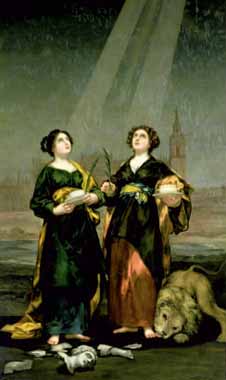 Painting Code#15296-Goya, Francisco - St. Justina and St. Rufina