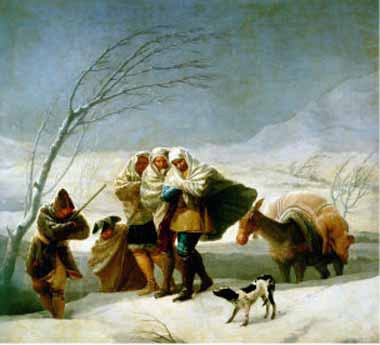 Painting Code#15301-Goya, Francisco - The Snowstorm (Winter)