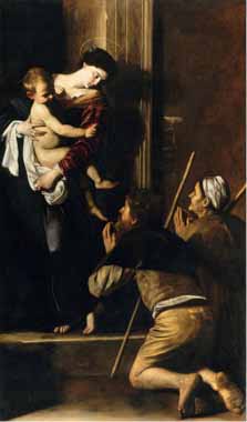 Painting Code#15328-Caravaggio, Michelangelo Merisi da - Madonna Dei Pellegrini