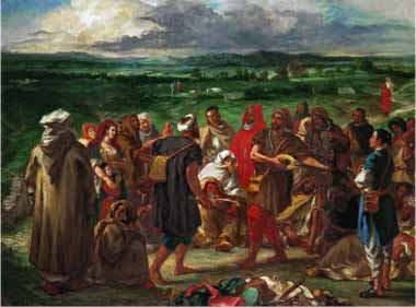 Painting Code#15391-Delacroix, Eugene - Arab Comedeans
