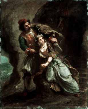 Painting Code#15407-Delacroix, Eugene - The Bride of Abydos