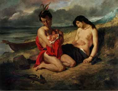 Painting Code#15410-Delacroix, Eugene - The Natchez