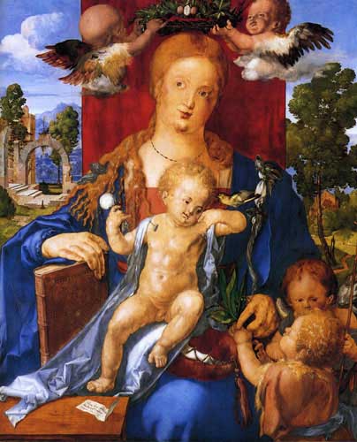 Painting Code#15414-Durer, Albrecht - Madonna with the Siskin