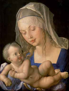 Painting Code#15417-Durer, Albrecht - Virgin and Child Holding a Half-Eaten Pear