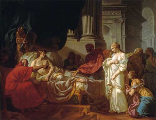 Painting Code#15419-David, Jacques-Louis - Antiochus and Stratonice