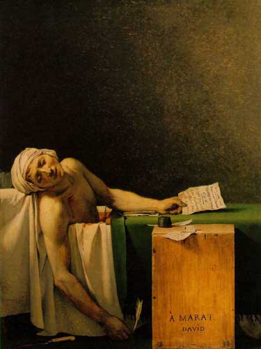 Painting Code#15428-David, Jacques-Louis - Marat Assassinated