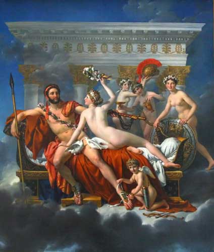 Painting Code#15429-David, Jacques-Louis - Mars Being Disarmed by Venus and the Three Graces