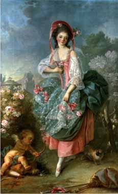 Painting Code#15434-David, Jacques-Louis - Portrait of Mademoiselle Guimard as Terpsichore
