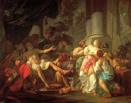 Painting Code#15441-David, Jacques-Louis - The Death of Seneca