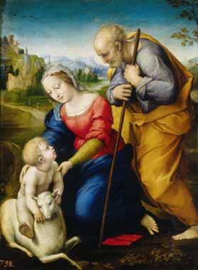 Painting Code#15445-Raphael - Holy Family of the Cordero