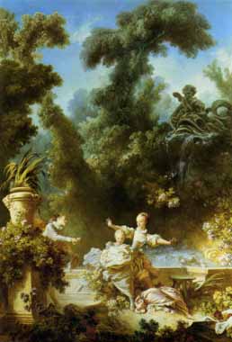 Painting Code#15467-Fragonard, Jean Honore - La Poursuite